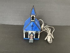 Genuine Stained Glass Church Tiffany Style Accent Lamp Night Light Works