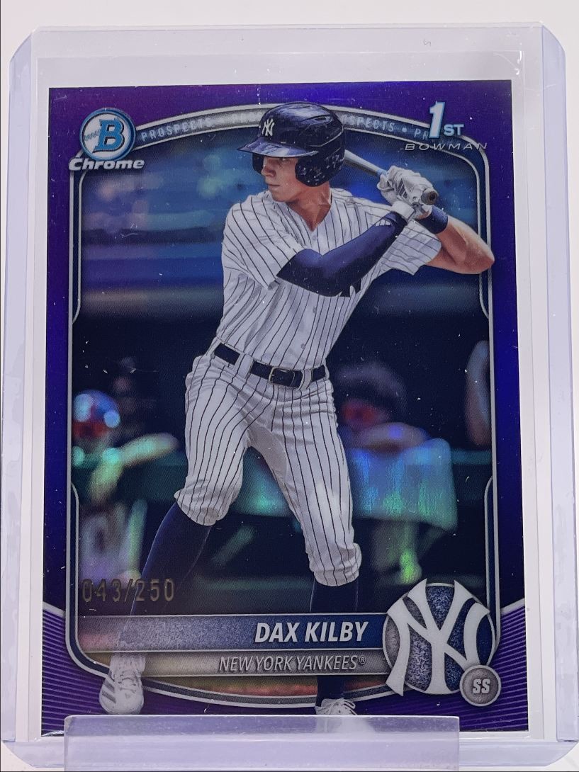DAX KILBY 2025 BOWMAN CHROME DRAFT 1ST PURPLE REFRACTOR YANKEES /250 Q2045