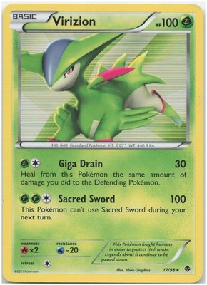 Virizion - Holo  17/98 EPO Emerging Powers LP-NM