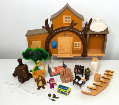 Mascha und der Bär 2 Etagen Haus mit Figuren, Zubehör & Sounds