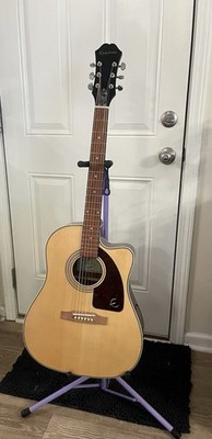 Epiphone Dreadnought Acoustic Guitar 6-String Natural Wood Right-Handed w/ Case