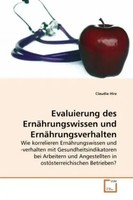 Evaluierung Des ErnäHrungswissen Und ErnäHrungsverhalten Claudia Hirz Buch