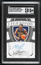 2023-24 Panini Flawless Legendary Scripts 25/25 Metta World Peace SGC 5 Auto h8q