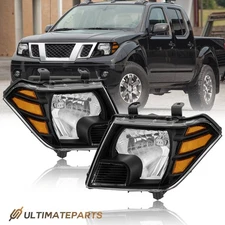 2pcs L&R Chrome or Black Housing Headlights Assembly For 2009-21 Nissan Frontier