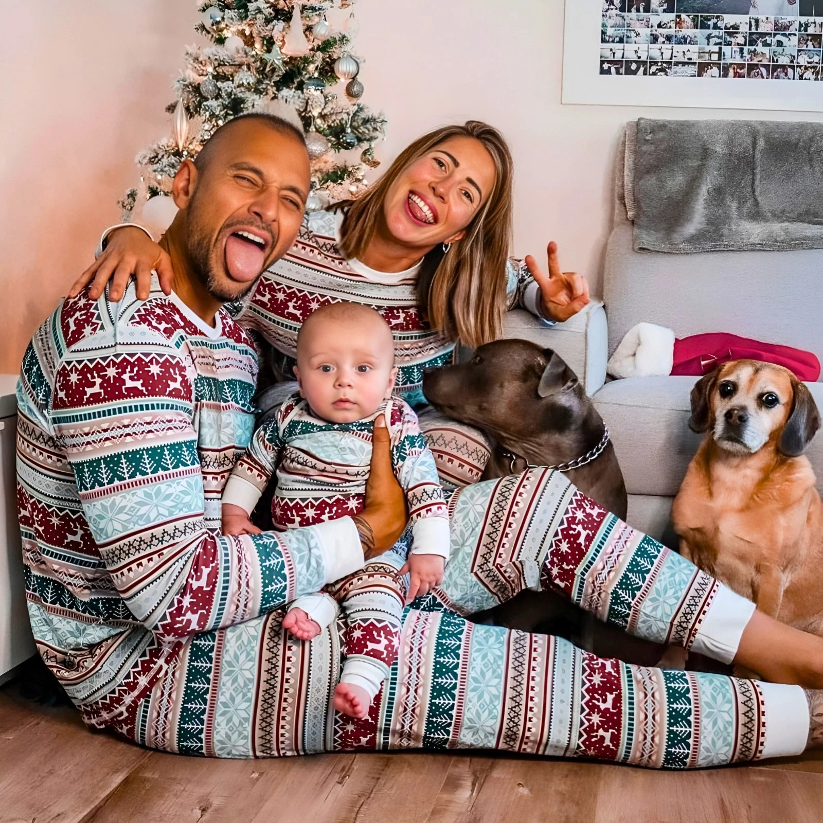 Matching Family Christmas Pajama Sets for Men, Women, Kids, and Pets