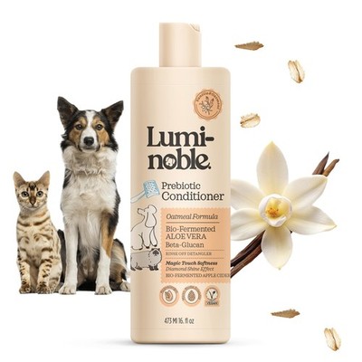 Lumi-Noble Vegan Prebiotic Cat & Dog Conditioner Detangler- Hypoallergenic Pu...