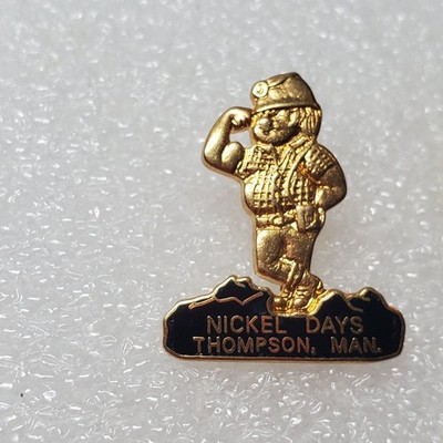 Nickel Days Thompson Manitoba Miner Pinback Button Festival Canada Mining