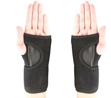 Hand and Wrist Brace, Left Hand Adjustable Perimeter for All Size Wrist with ...