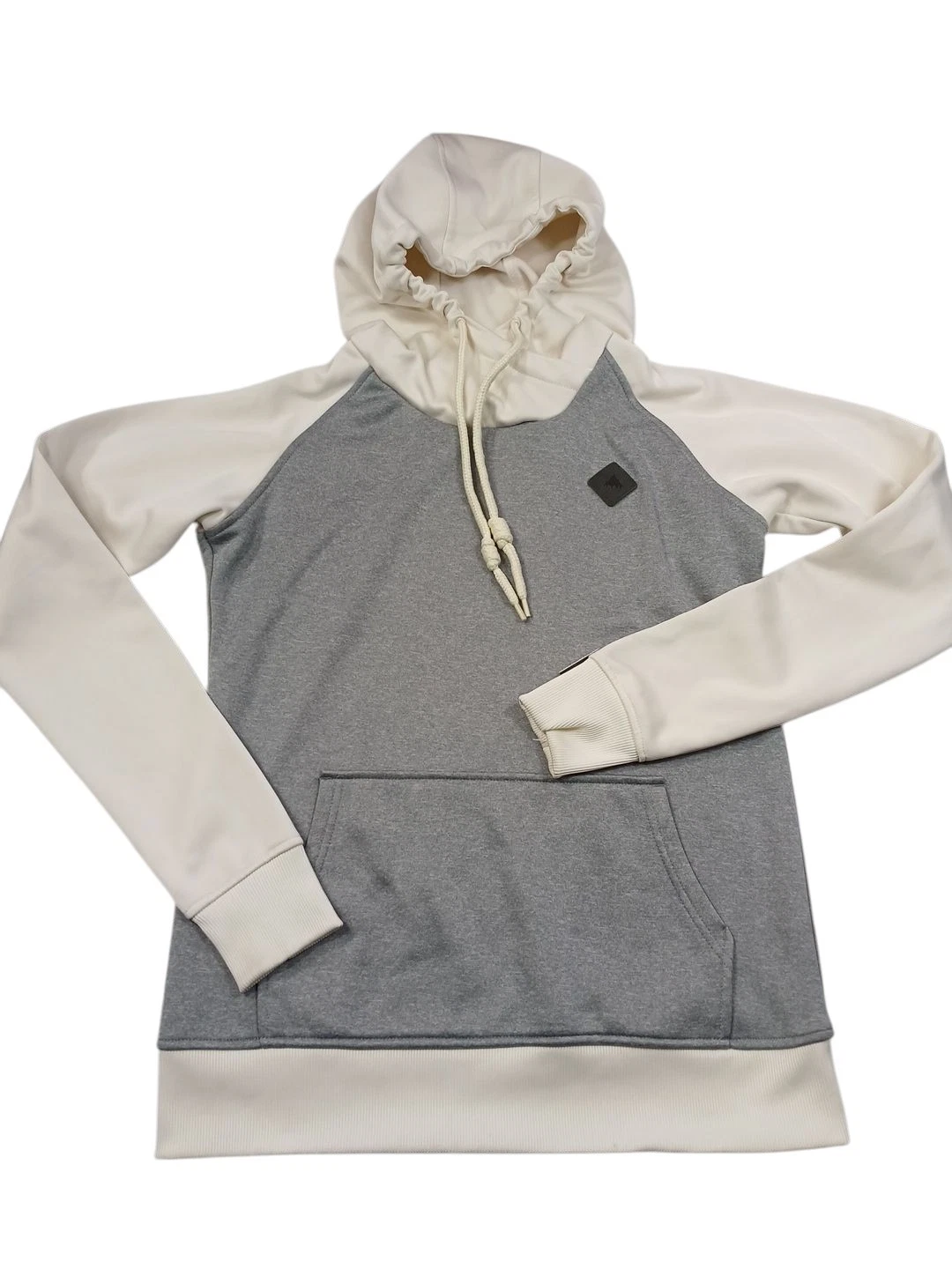 BURTON Hoodie Women SZ M Heron DryRide Natural & Gray Pullover Sweatshirt