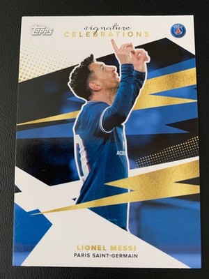 2021-22 Topps Paris Saint-Germain Team Set Signature Celebrations Lionel Messi