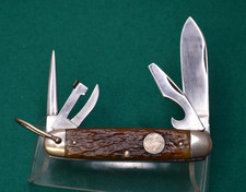 1924-1933 VINTAGE REMINGTON RS3333 Bone Boy Scout Camp Pocket Knife