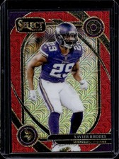 2024 Panini Select Xavier Rhodes Club Red Prizm #/49 Vikings