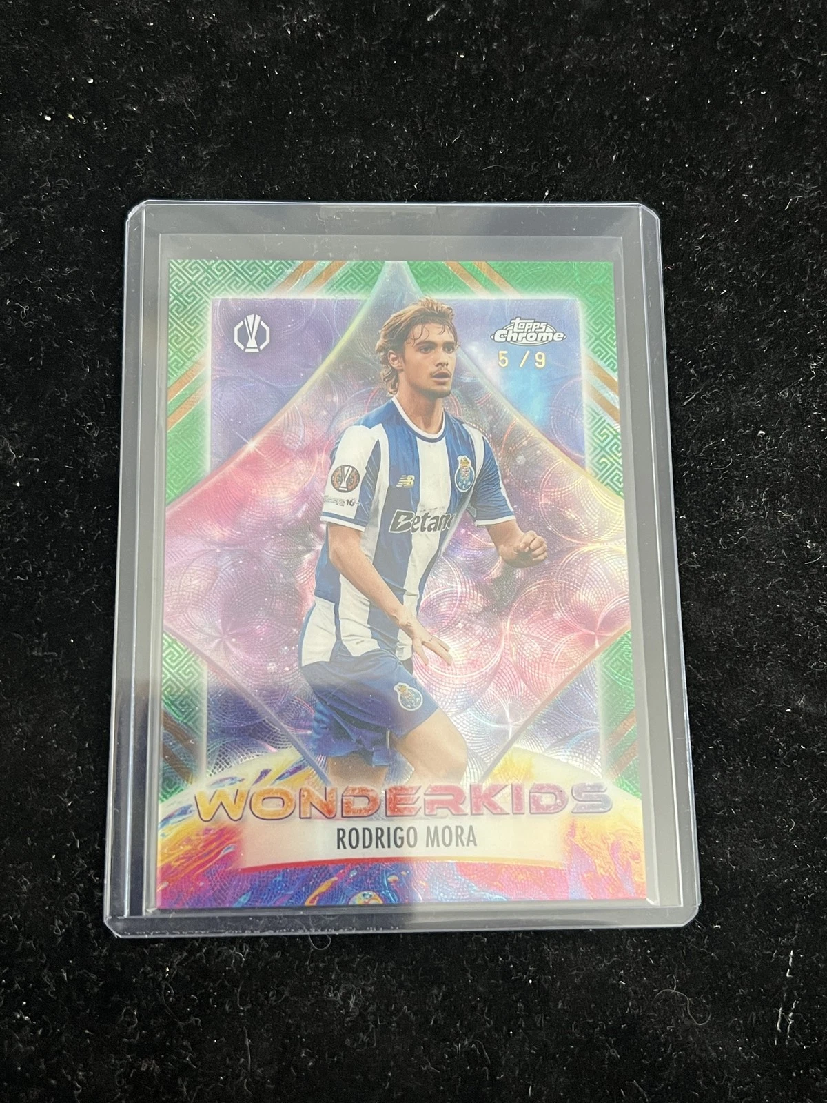 2025-26 Chrome UEFA UCC Wonderkids Rodrigo Mora Green Hongbao /9