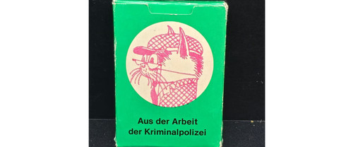 Vtg "Aus der Arbeit der Kriminalpolizei" East Germany Police Detective Card Game