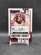 68@ 2021 Panini Contenders Draft Picks College Ticket Red Auto Marvin Wilson #67
