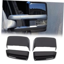 Tow Mirror Cover Caps Glossy Black Left Fit for Chevy Silverado 2014-2019