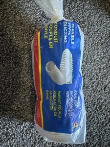 Dundas Jafine 3 In. Dia x 8 Ft. L White Vinyl Flexible Ducting FD38EZW Dundas