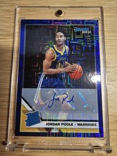 2019 Jordan Poole Donruss Rated Rookie RC Blue Infinite /35