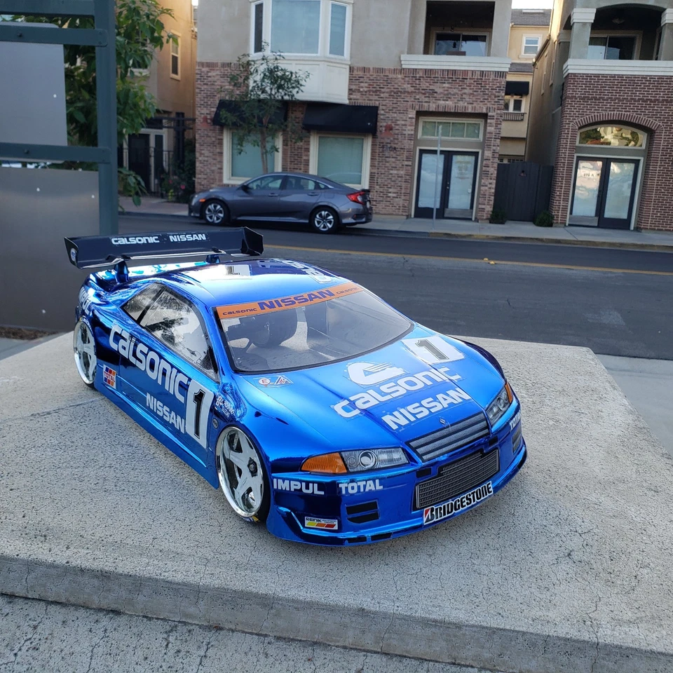 200mm 1/10 Custom Paint Calsonic R32 4Tec2 drift HPI DC10 YD2 MST TT02 Body Only - Image 4 of 4