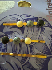 Claire's Gold Tone Metal Hair Pins Set with Bead Accents, Multi-Colour
