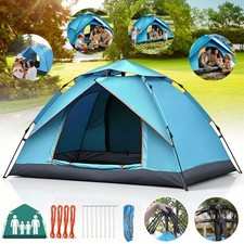 Premium Pop-Up Zelt 3-4 Personen Automatik Zelt Camping Kuppelzelt Wasserdicht