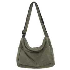 4-Color Large Capacity Canvas Crossbody Hobo Bag Durable Adjustable Trendy Sling