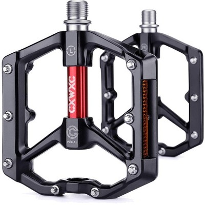 CNC Aluminium MTB Pedale mit Reflektoren   Leicht & Sicher für Radfahrer