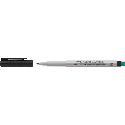 Faber Castell 152699 Medium Non-Permanent ''Multimark'' Marker - Black black / sil