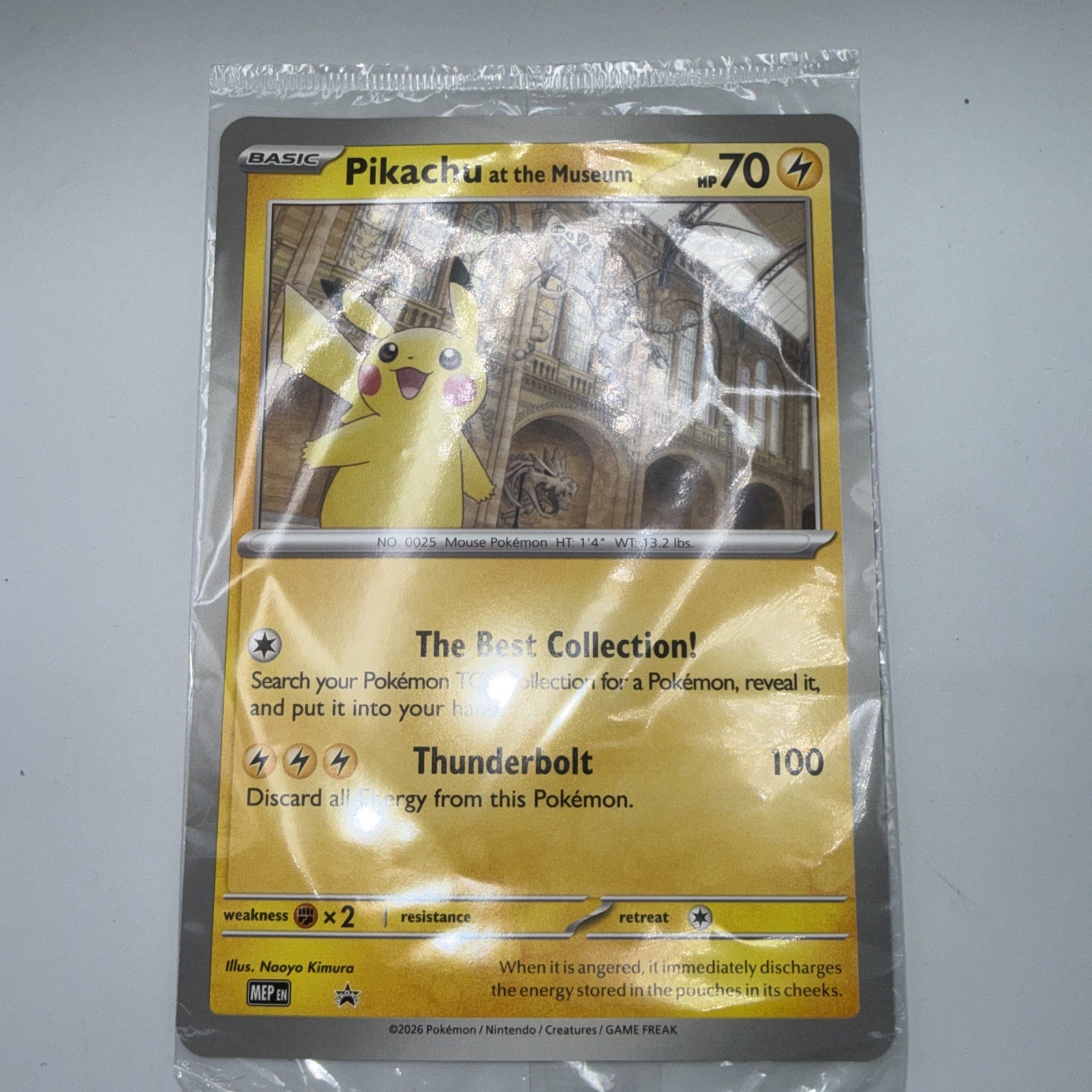 Pokemon TCG Pikachu At The Museum Jumbo Promo Card - New & Sealed