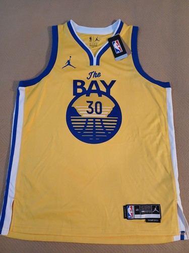 Golden State Warriors #30 Stephen Curry NBA Jersey The Bay Size 48 Large NWT