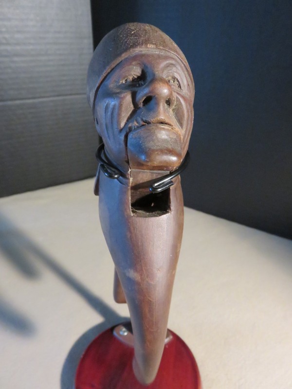 RARE Antique Black Forest Hand Carved Wood Old Nutcracker 8"
