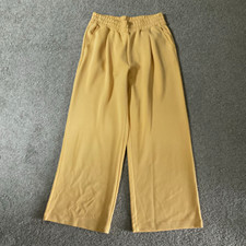 Varley The Kerry Wide Leg Pant Beige S High Rise Elastic Waist 29.5"