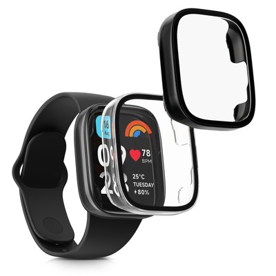 2x Glas Hülle für Xiaomi Redmi Watch 3 Active Redmi Watch 3 Lite Schutzhülle