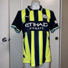 Men's Puma Erling Haaland Navy Manchester City 2024/25 Away Size Large