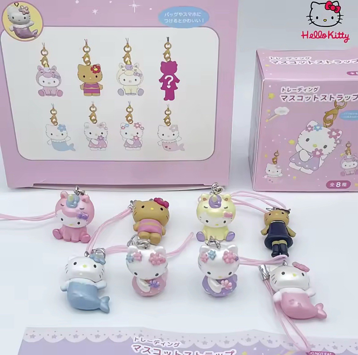 Sanrio Hello Kitty Mermaid Unicorn Cosplay Phone Charms y2k Kawaii