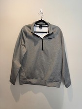Nike Therma Dri-Fit Men  s Gray Quarter Zip Pullover Long Sleeve Size L 113 