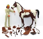 Marx Johnny West Geronimo Action Figure Accessories & Pinto Horse Great Conditio
