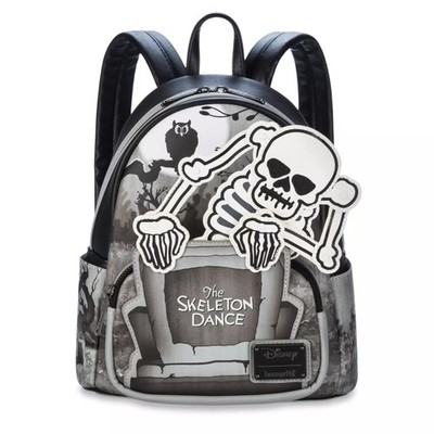 disney park glow loungefly mini backpack The Skeleton Dance Glow-in-the Dark Loungefly Mini Backpack
