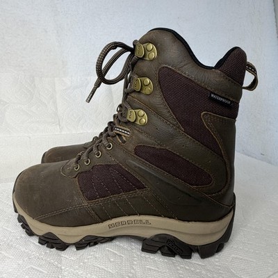 Merrell Boots Mens Size 7.5 Brown Waterproof Insulated Snow Work Vibram J004645