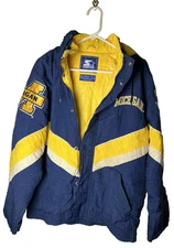 Vintage XL Starter Jacket University Of Michigan UofM 90s Damaged/No Zipper READ