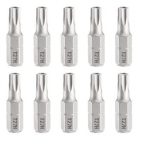 "10Stk T27H Torx-Schraubendreher-Bit 1/4\" Sechskantschaft 1\" LäNge 6-Punkt-Kopf"