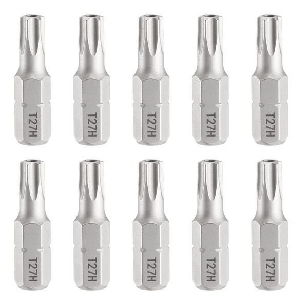 "10Stk T27H Torx-Schraubendreher-Bit 1/4\" Sechskantschaft 1\" LäNge 6-Punkt-Kopf"-image