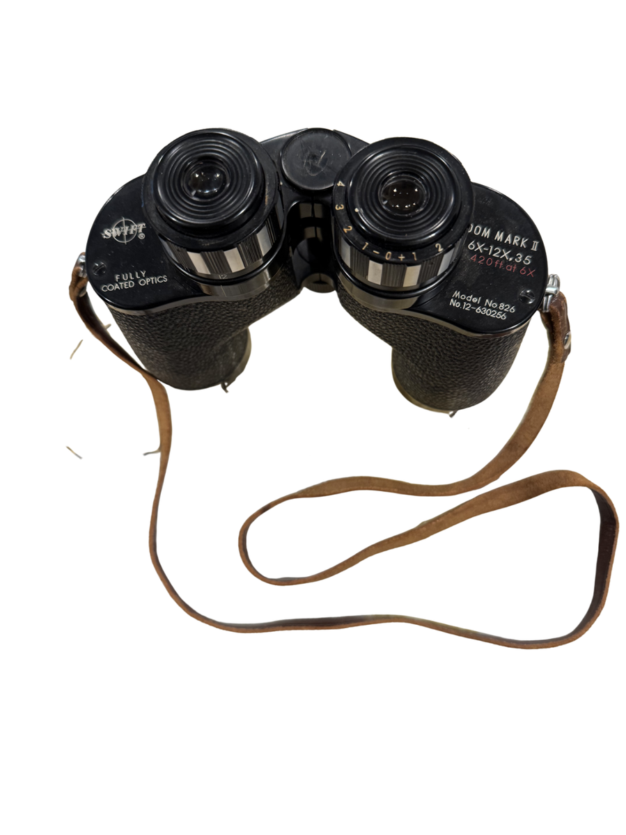 小物 okgwtkm VINTAGE SWIFT MODEL 826 ZOOM MARK II, 6X12,35 BINOCULARS W/ CASE