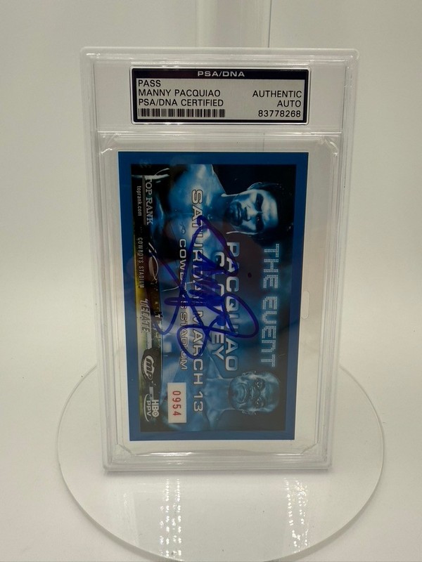 PSA /DNA Signed Autographed Manny Pacquiao vs Clottey VIP Ticket at Cowboys