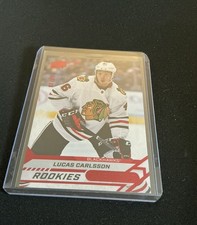 2020-21 Upper Deck Overtime - Rookies Lucas Carlsson #52 Red /99 (RC)