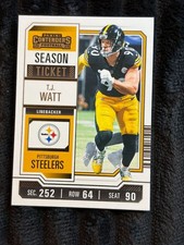 2023 Panini Contenders T.J. Watt Season Ticket Football Card Pittsburgh Steelers