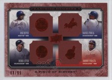 2008 A Piece of History Red 88/99 Derek Jeter Jhonny Peralta Jose Reyes HOF 0d8