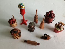 Lot of 9 Vintage Dollhouse Miniature Misc. Country Store Items 1:12 Scale