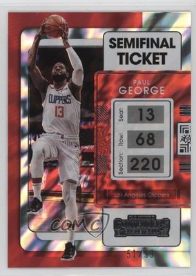 2021-22 Panini Contenders Semifinal Ticket 51/99 Paul George #32 0nr3