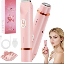 2 in 1 Women Electric Shaver Dual Head Bikini Trimmer for Women IPX7 Waterproof